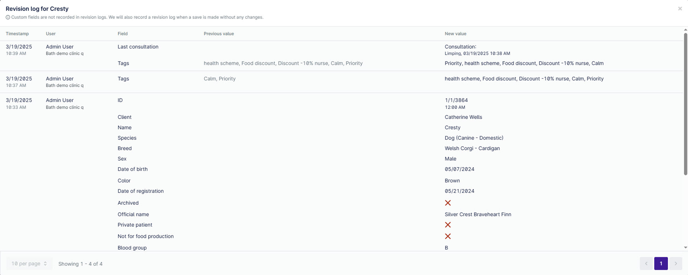 ClientPatient RevisionLog2