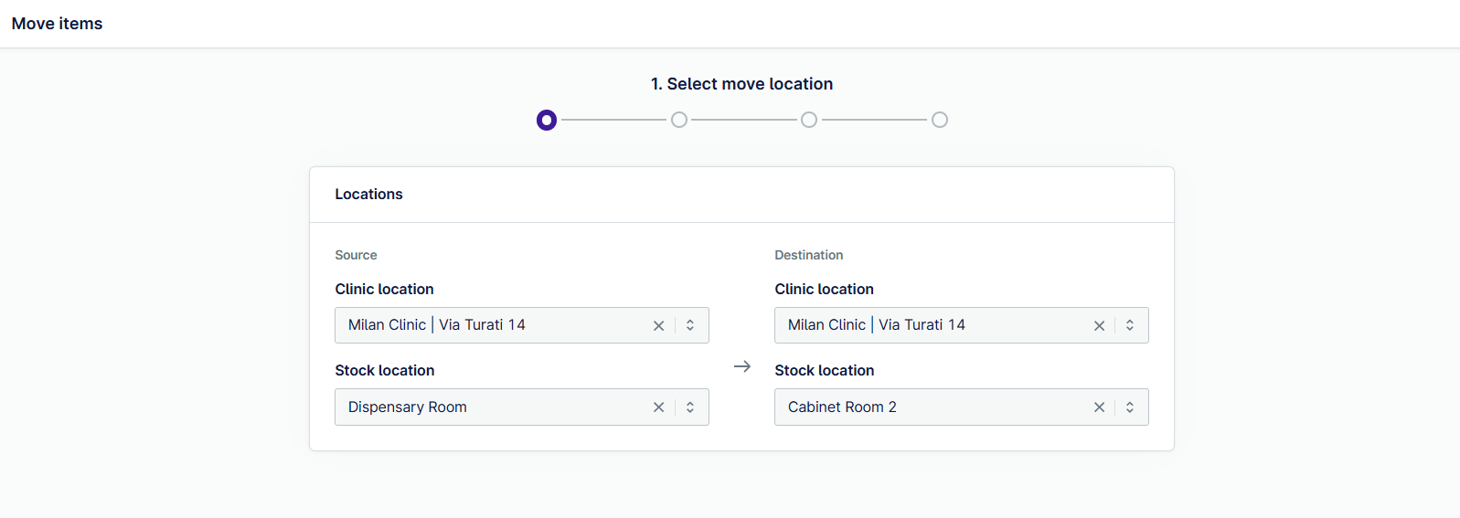Move itms btw lc_Step 1_select Move location