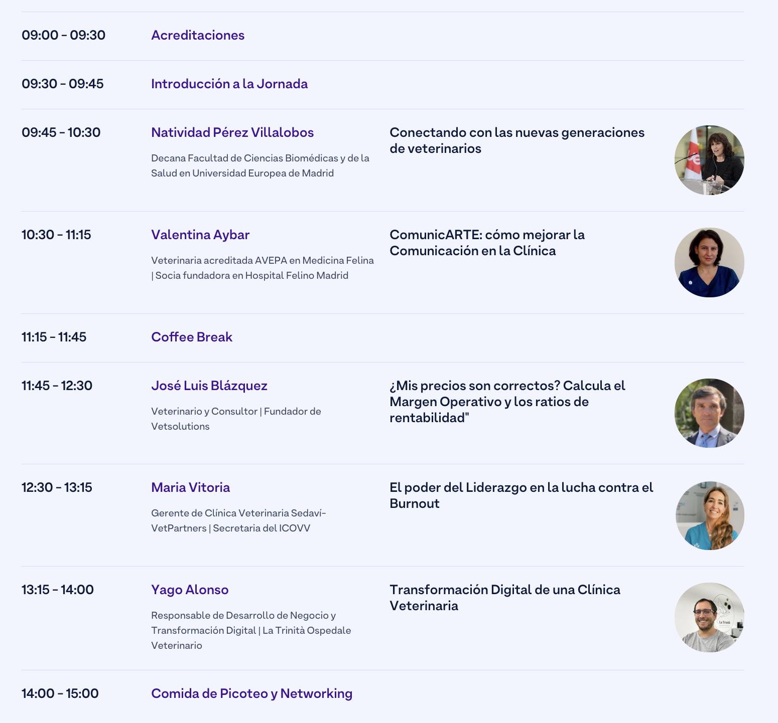 Programa 6ª Jornada Vet Business