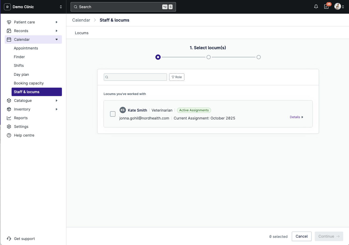 locum assignment management